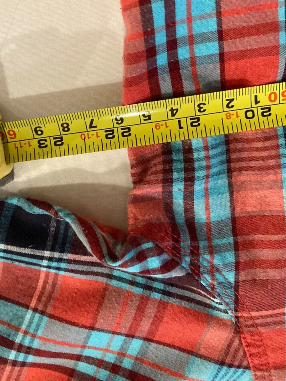 Levis Blue Red Brown Plaid Flannel Button Down Shirt XL